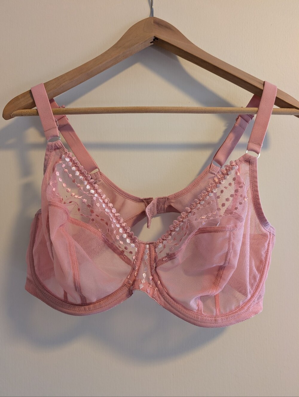 Elomi Matilda Full Figure Plunge Bra - Sheer Rose Pink